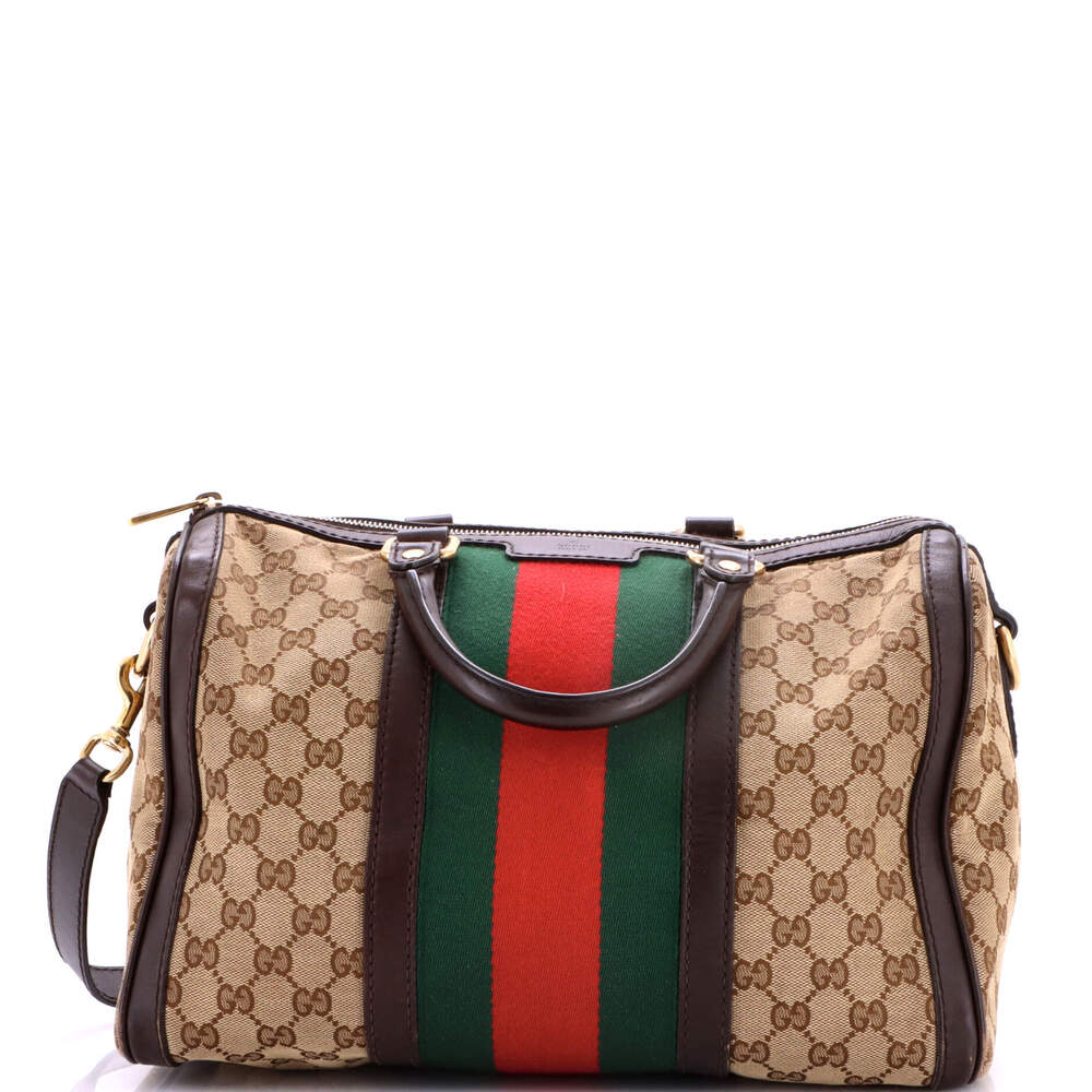 Gucci Vintage Web Boston Bag Gg Canvas #258540G10B